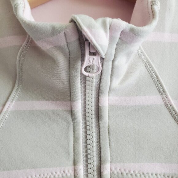 Lululemon Striped Heathered Barely Pink Forme Jacket Size 8 - Picture 8 of 12